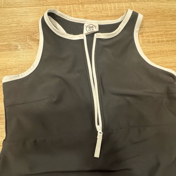 Sage Gray and White Midi Dress - Picture 4 of 7